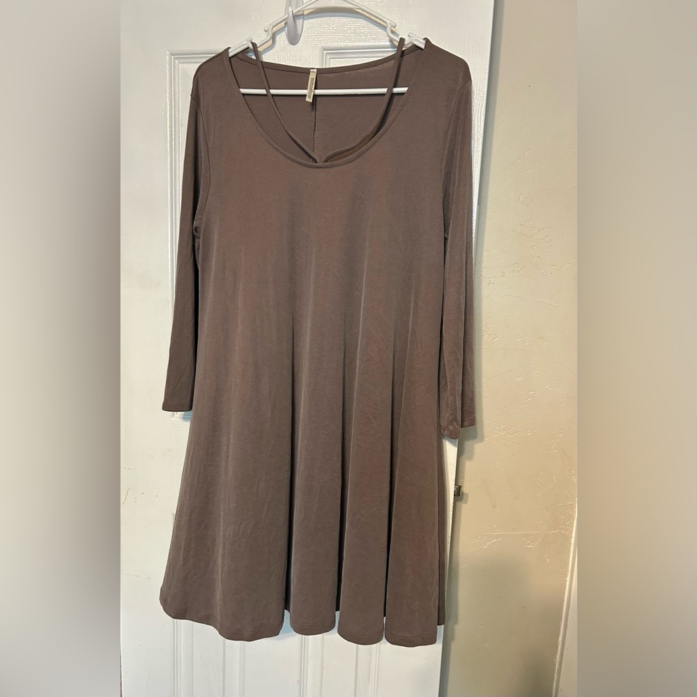 MITTOSHOP Long Sleeve Lounge Dress